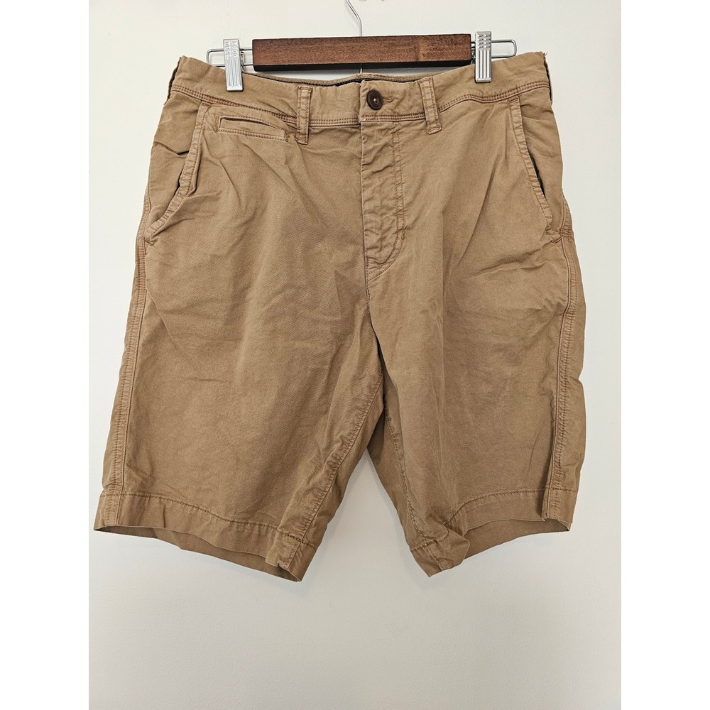 Classic American Eagle Chino Shorts Mens 31 Khaki Next Level Flex Cotton Stretch